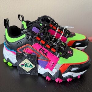 Fila Black and Purple Sneakers